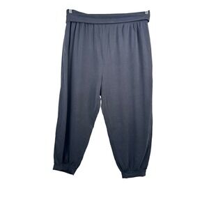 Oysho Sport Harem Yoga Pants sz XL Gray Modal Blend lagen look beach boho